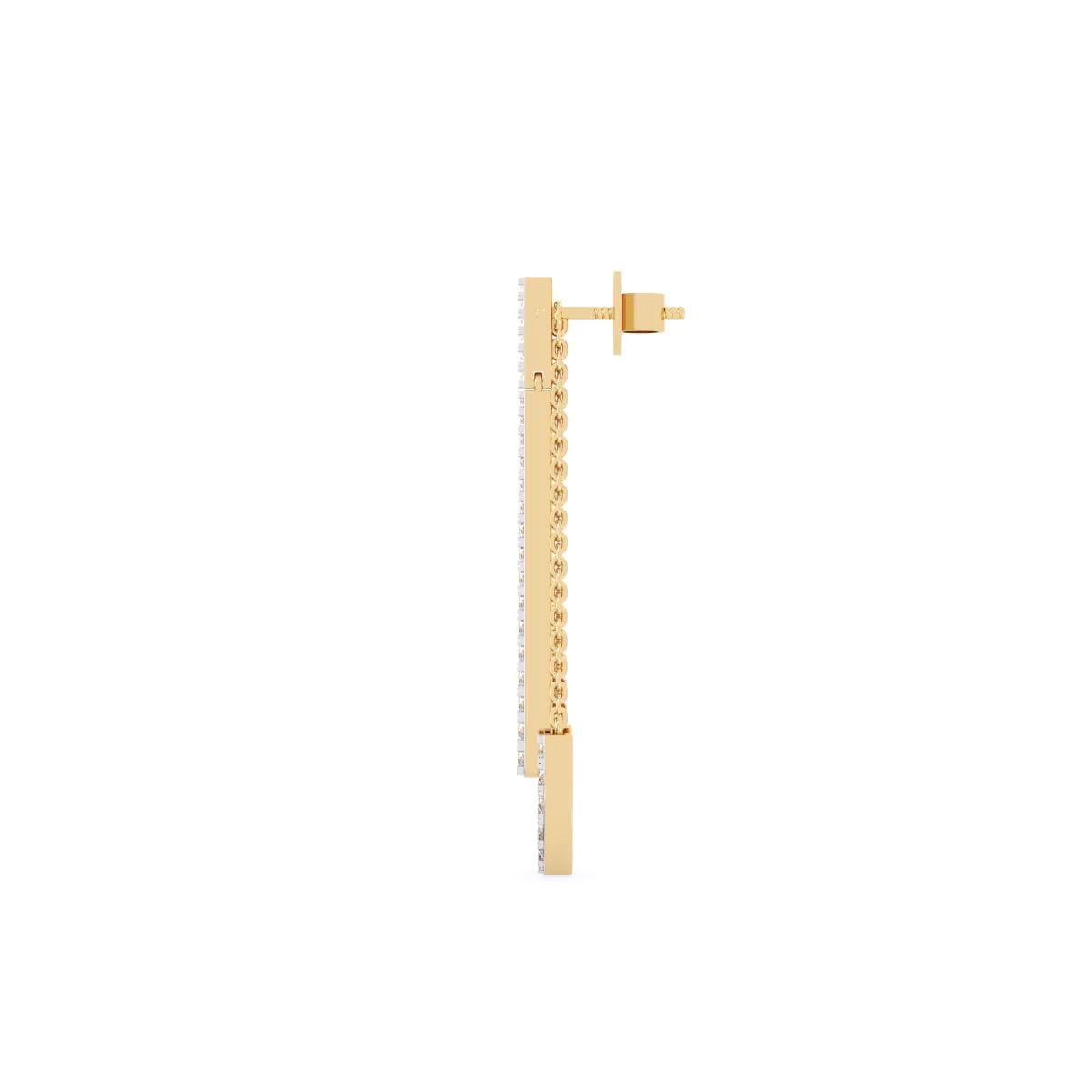 Modern Style Tear Drop Diamond Earrings
