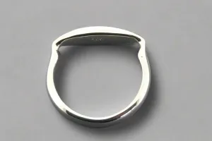 Narrow horseshoe band - sterling silver