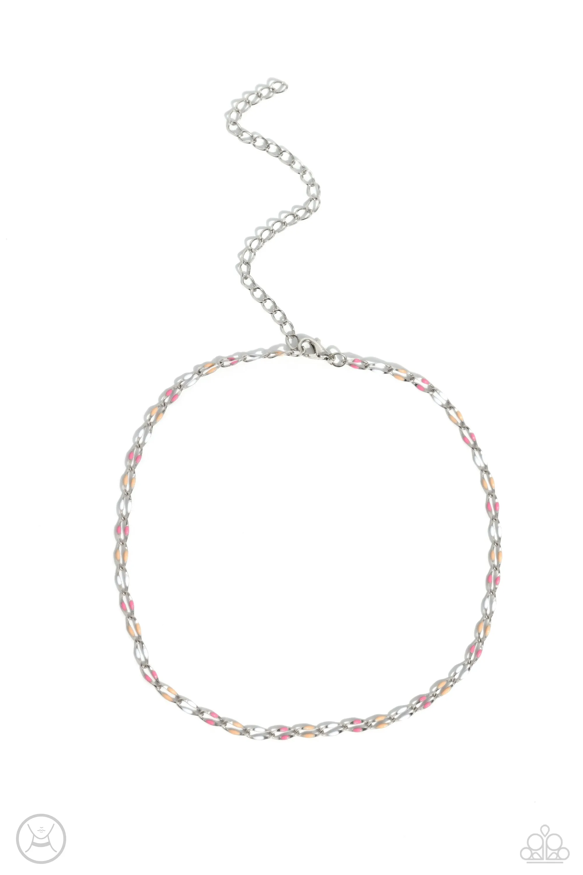 Necklaces Admirable Accents - Pink Choker N402