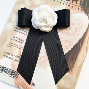 New Fabric Camellia Flower Brooch
