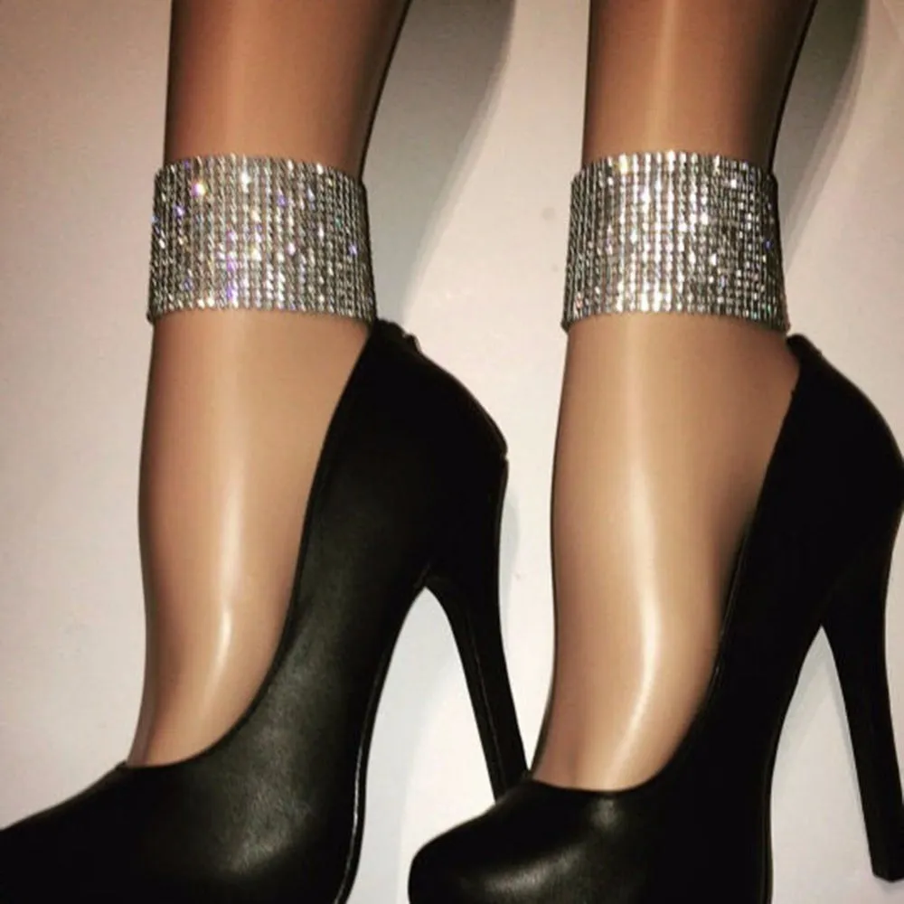 New Punk Sexy Shiny Rhinestone Anklets for Women