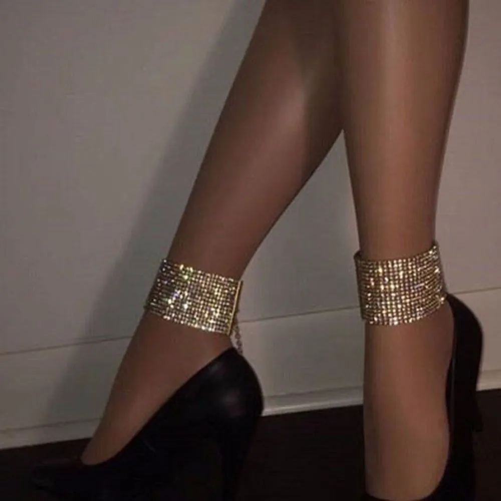 New Punk Sexy Shiny Rhinestone Anklets for Women