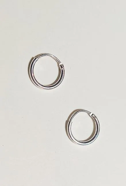 Nuance Sterling Silver Tiny Hoops