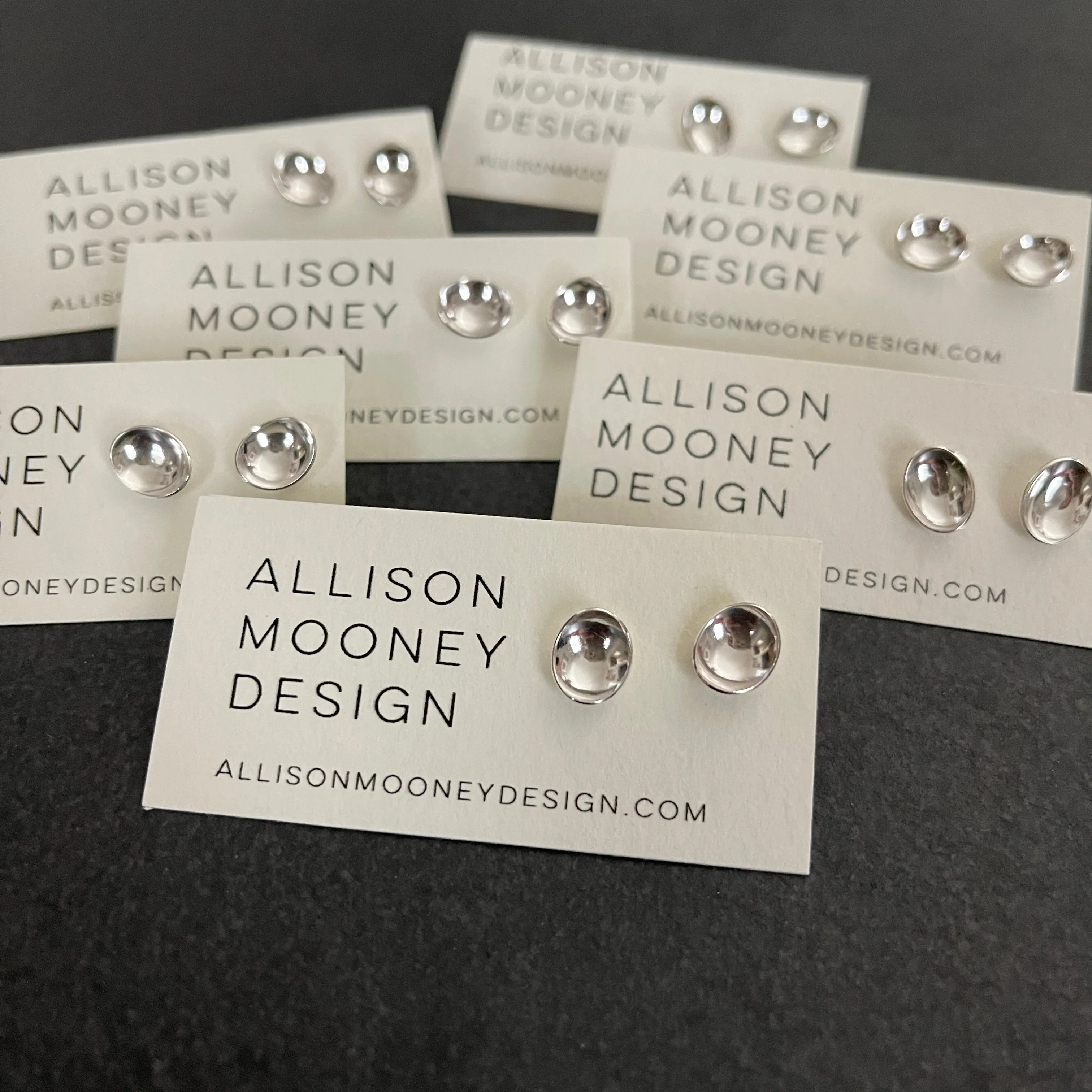 Oval Cupped Post Earrings