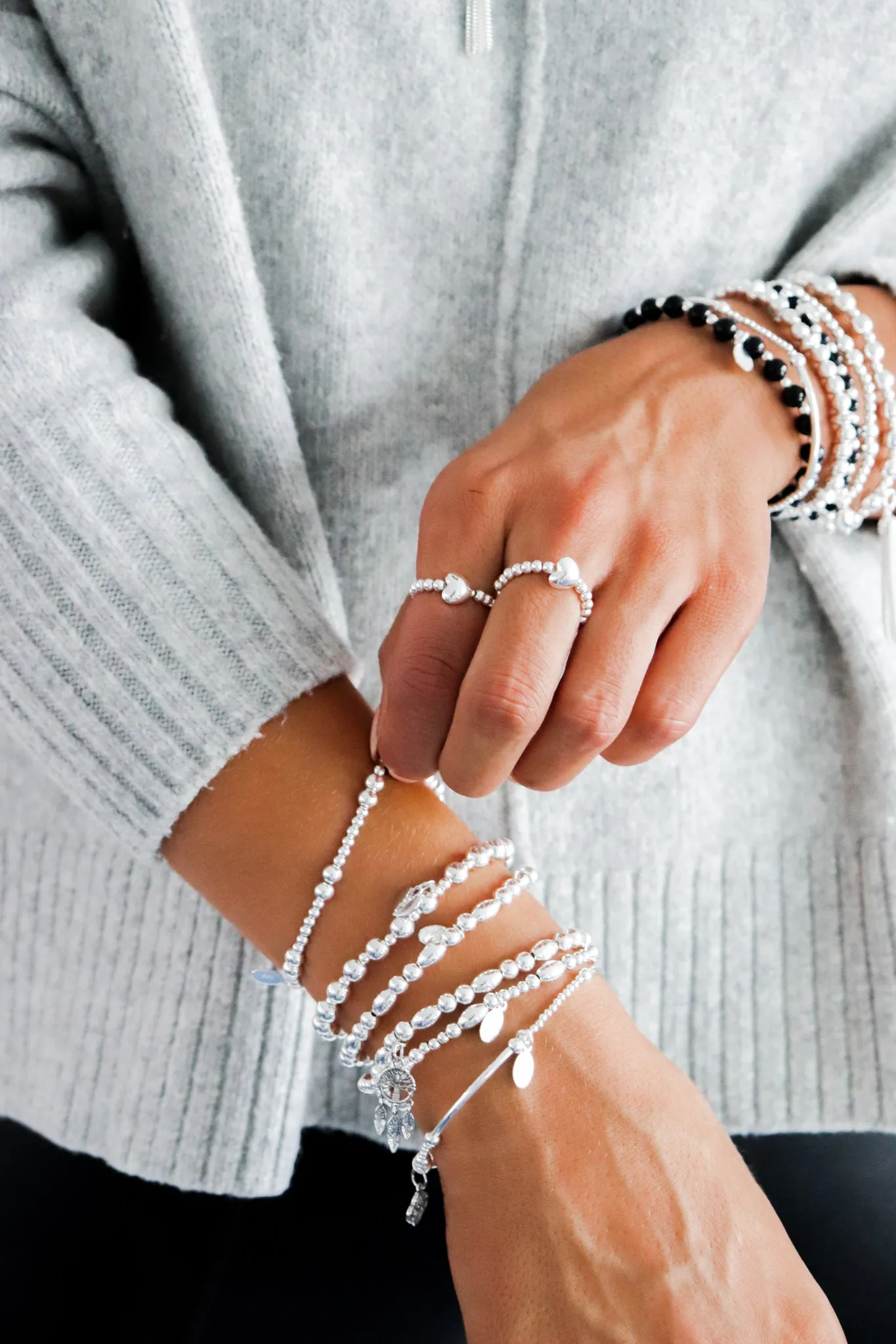 Oval Dreamcatcher of Life Stacking Bracelet