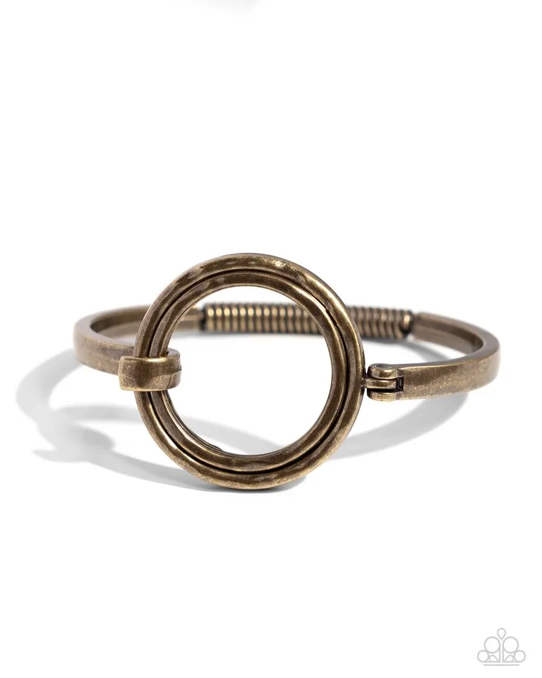 Paparazzi Bracelet ~ Rustic Review - Brass