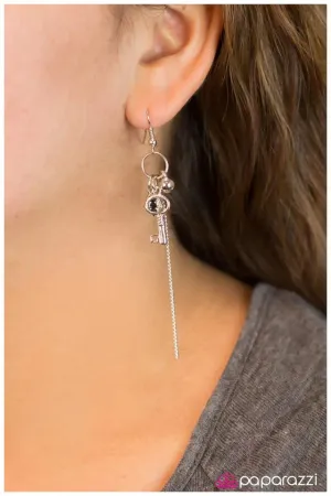 Paparazzi Earring ~ Keep It Low Key - Black