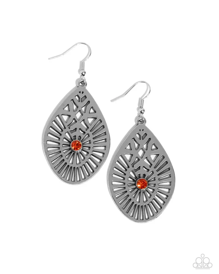 Paparazzi Earring ~ Modern Mural - Orange