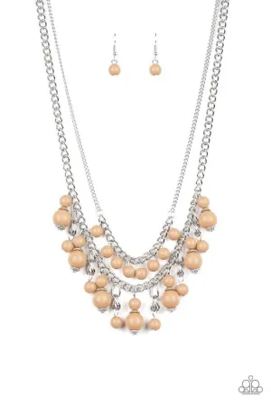 Paparazzi Necklace ~ Beautifully Beaded - Brown