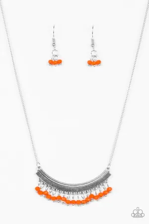 Paparazzi Necklace ~ Fringe Fever - Orange