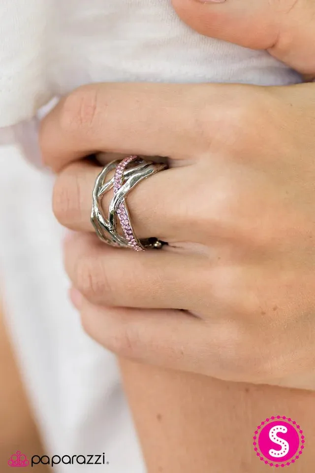 Paparazzi Ring ~ Castle On The Hill - Pink