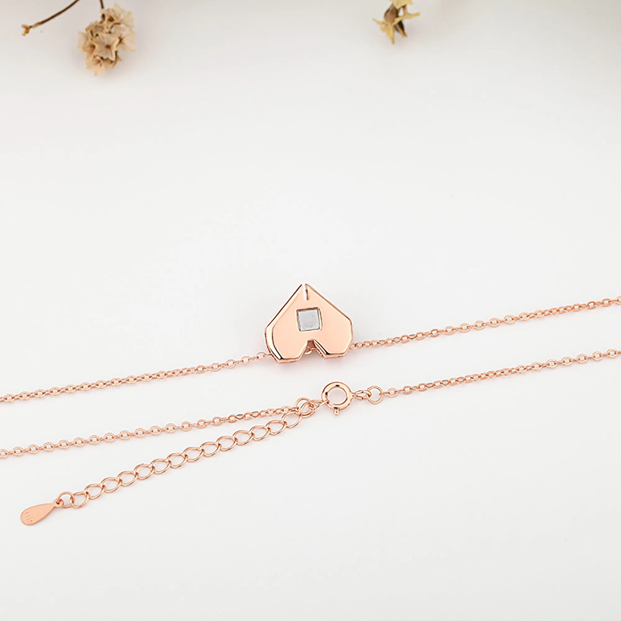 Personalized Heart Shaped 100 Languages I Love You Projection Name Necklace