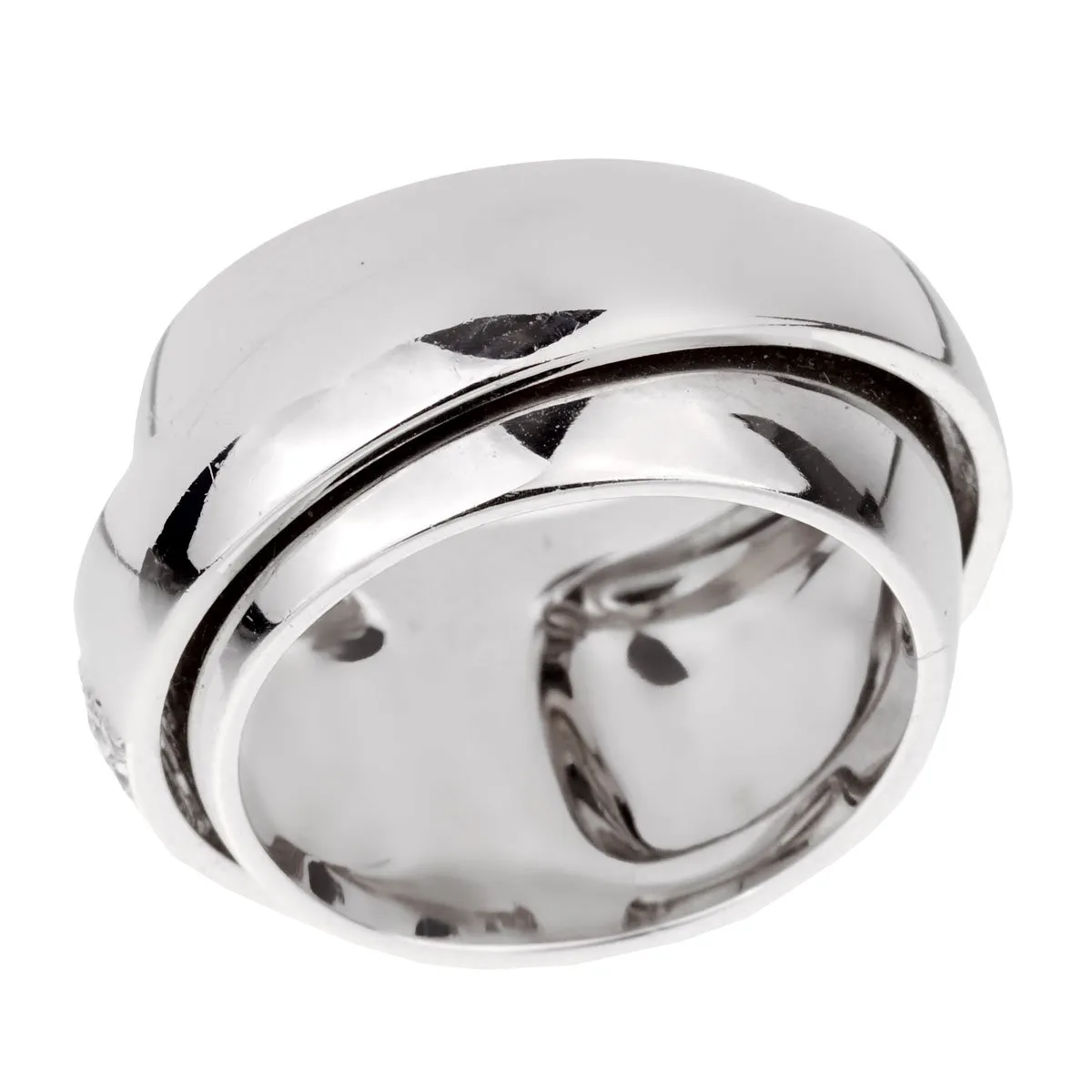 Piaget Possession Pave Diamond White Gold Ring Sz 5 3/4