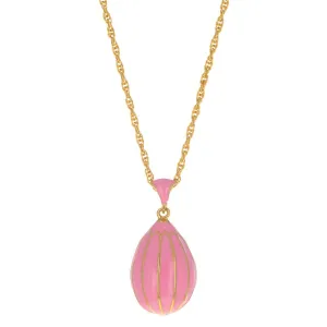 Pink Royal Egg Pendant Necklace