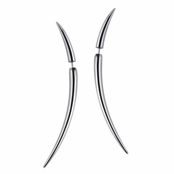 Quill Large Earrings - Silver