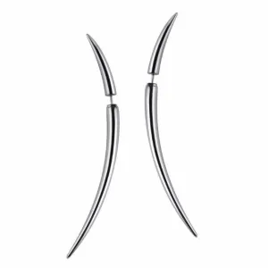 Quill Large Earrings - Silver