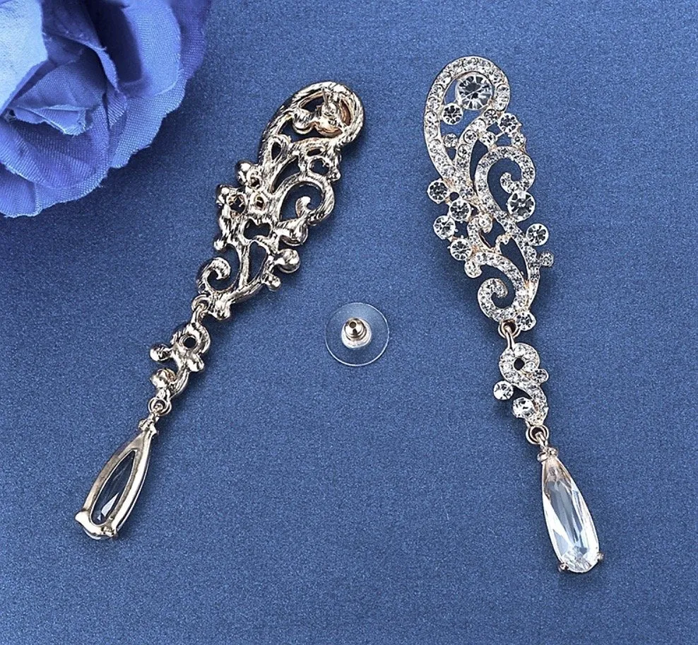 "Eileen" - Rhinestone Bridal Earrings