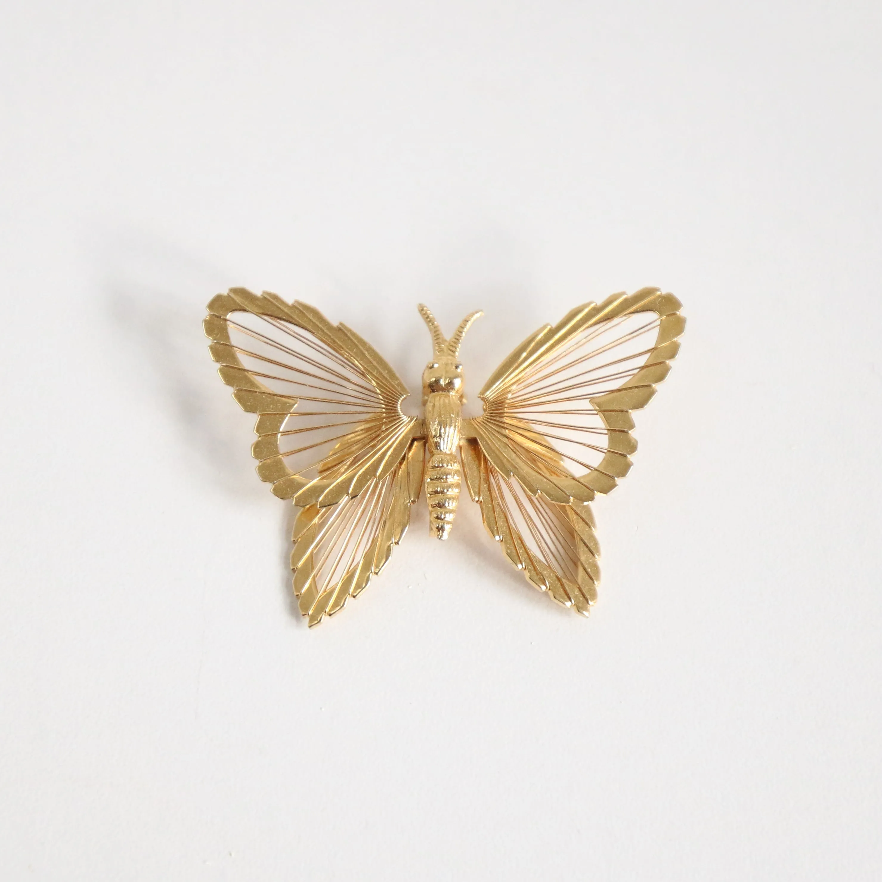 "Mariposa" Vintage 1960's Enamel & Gold Butterfly Brooches