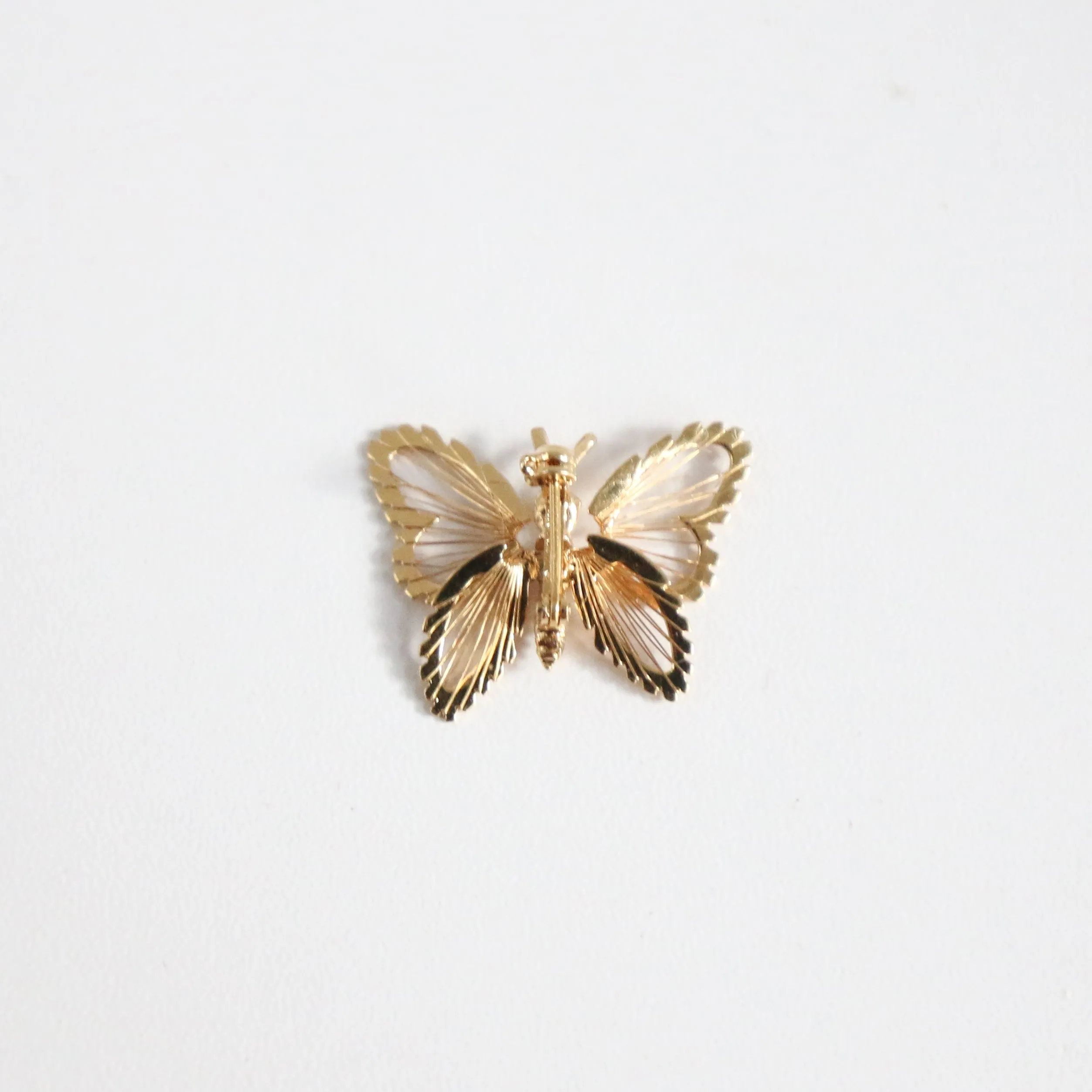 "Mariposa" Vintage 1960's Enamel & Gold Butterfly Brooches