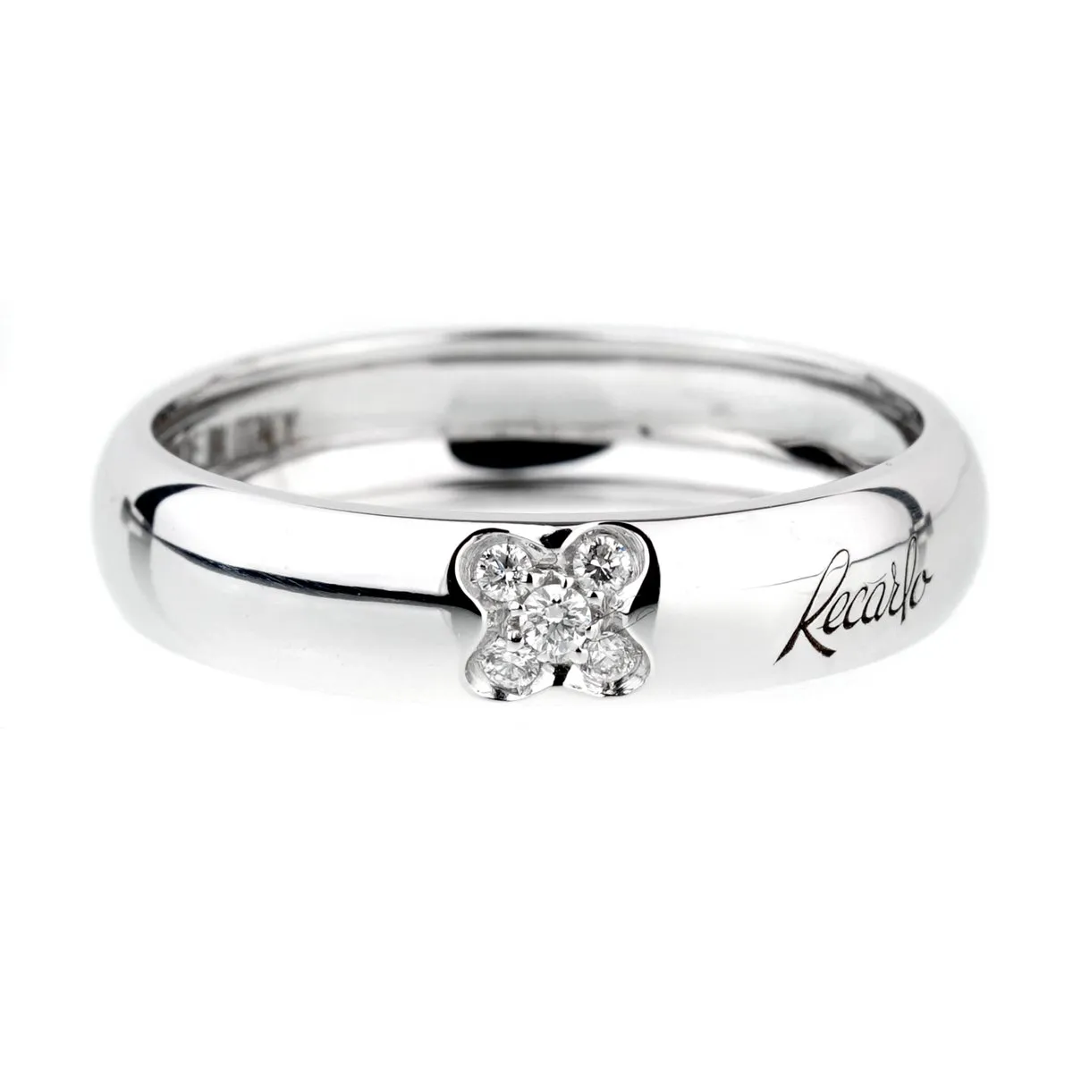 Recarlo Clover Diamond White Gold Ring