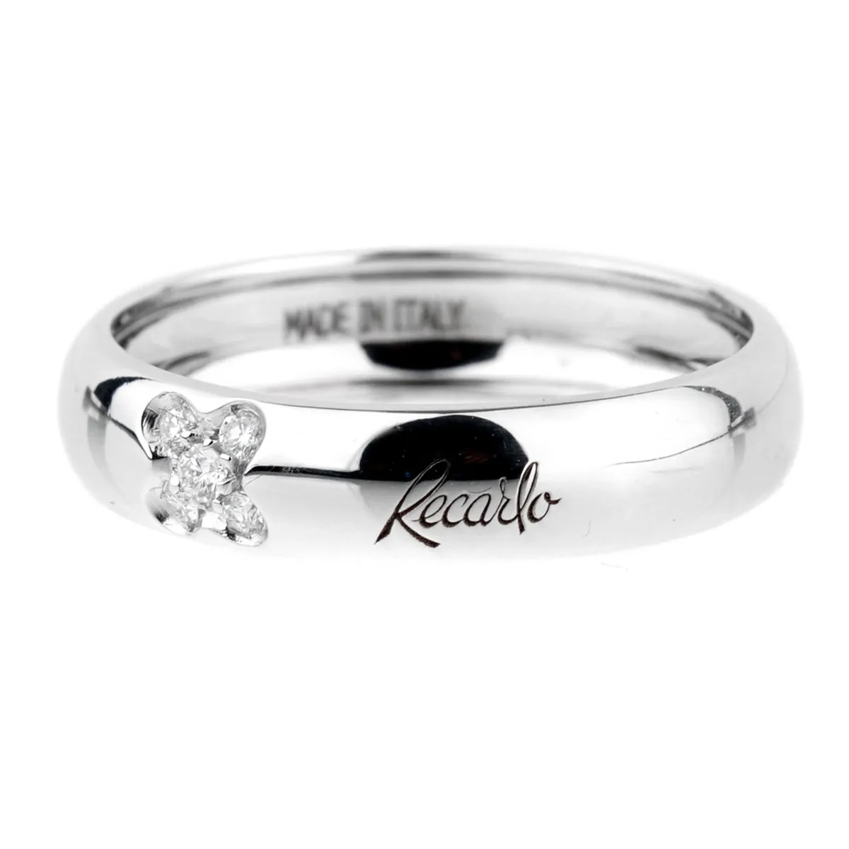 Recarlo Clover Diamond White Gold Ring