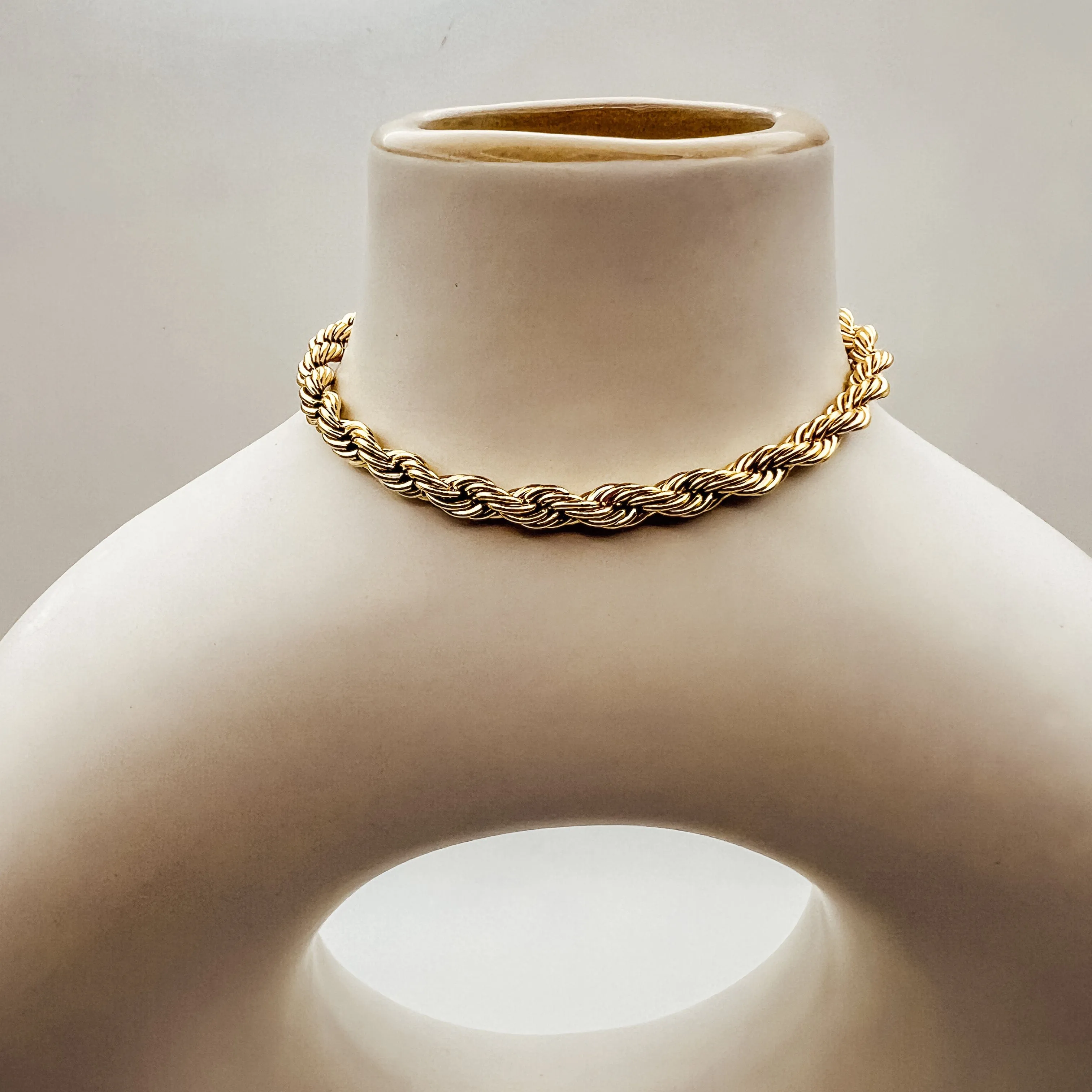 Rope Chain Bracelet 4mm Thickness, Tarnish Free, Water Safe