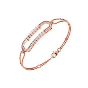 Rose Gold Stylish Charm Adjustable Free Size Designer Bracelet