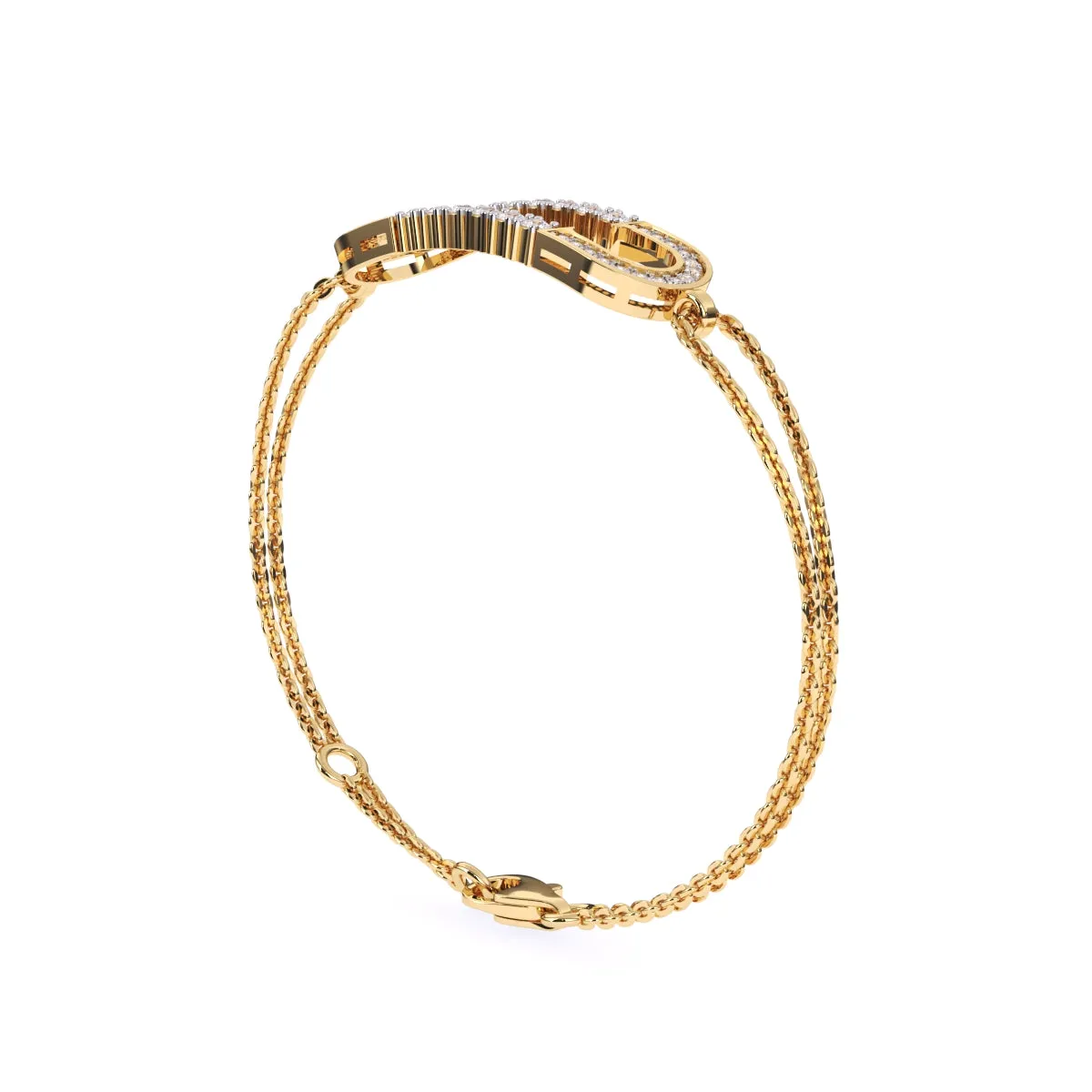 Rose Gold Stylish Charm Adjustable Free Size Designer Bracelet