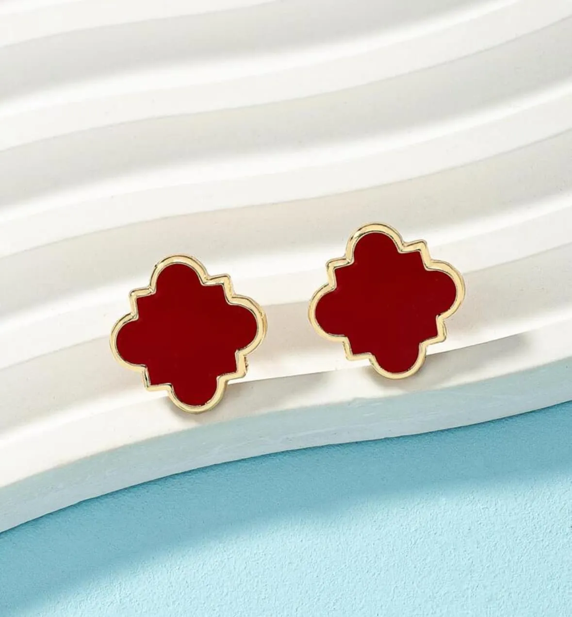SEEING RED Earring Studs- Vivian-Lu
