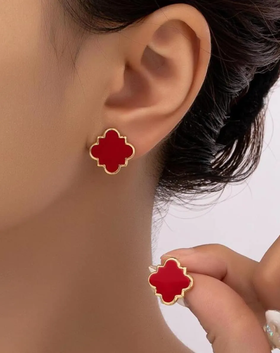 SEEING RED Earring Studs- Vivian-Lu