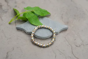 Silver Crystal Bead Bracelet