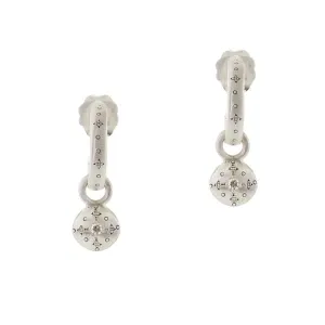 SILVER LIGHTS HOOPS WITH ROUND CHARMS