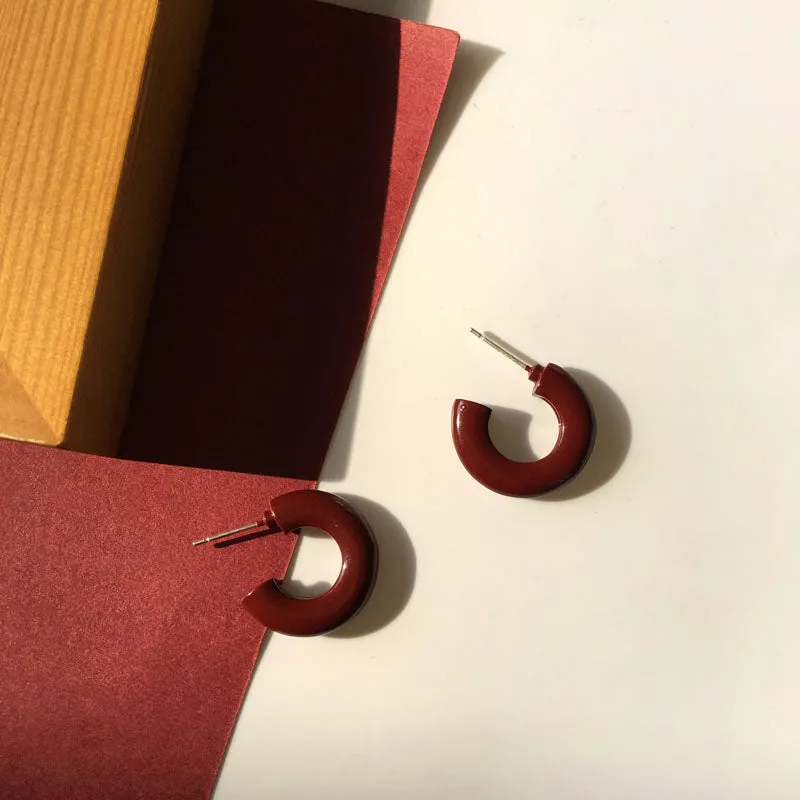 Simple Half Hoop Earrings