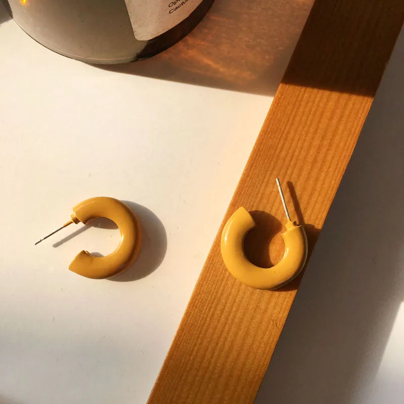 Simple Half Hoop Earrings
