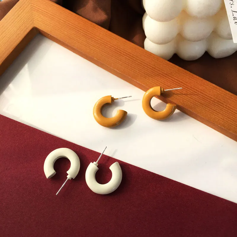 Simple Half Hoop Earrings