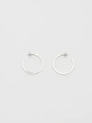 Simple Silver Hoops