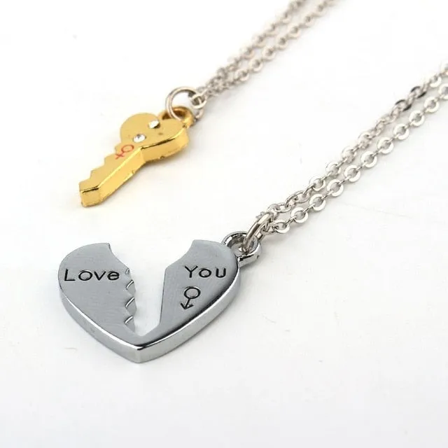 Sliver Broken Heart Necklace