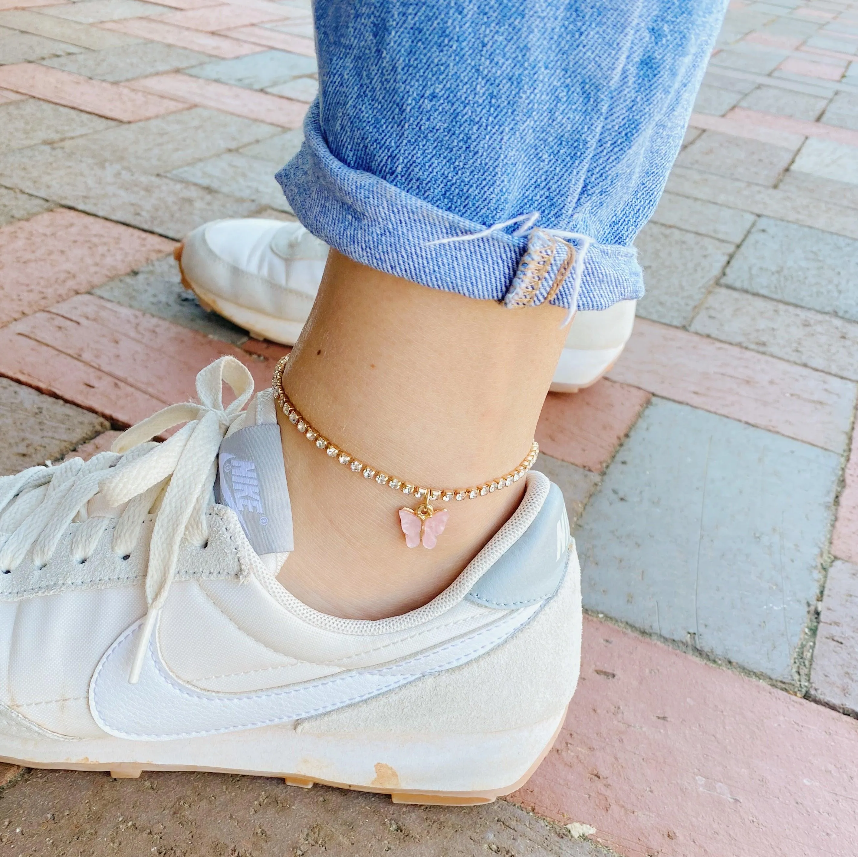Sparkly Miranda Butterfly Anklet