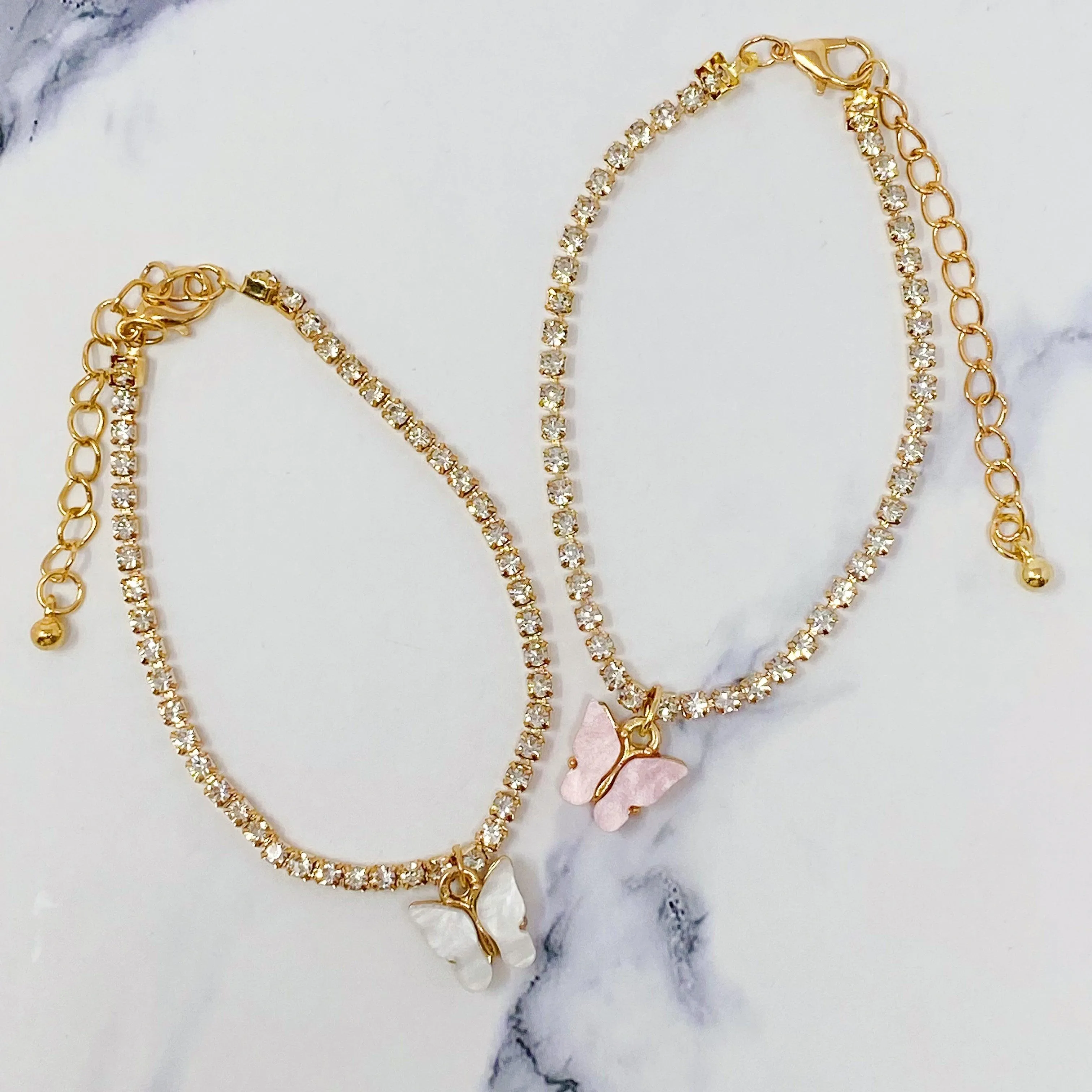 Sparkly Miranda Butterfly Anklet