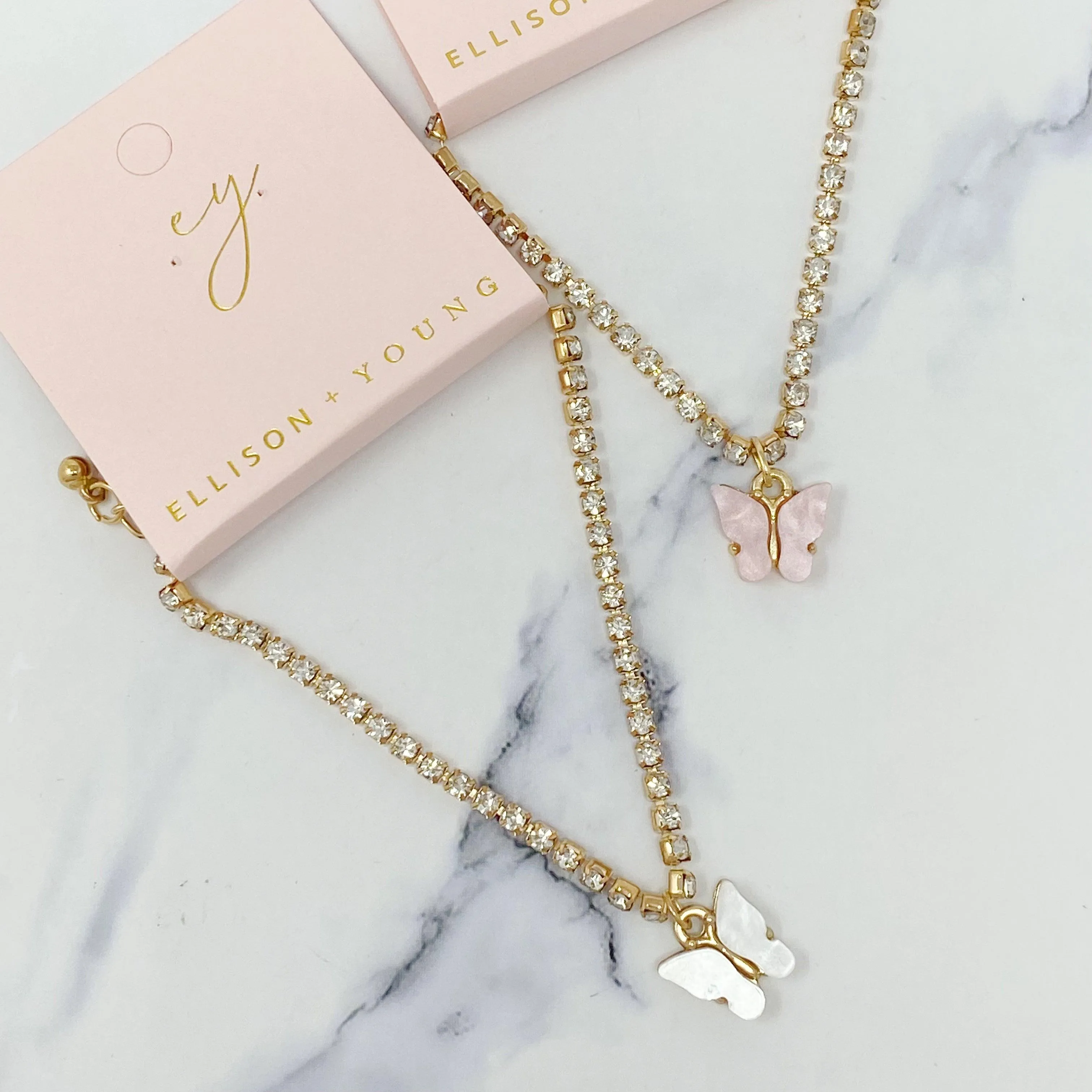 Sparkly Miranda Butterfly Anklet