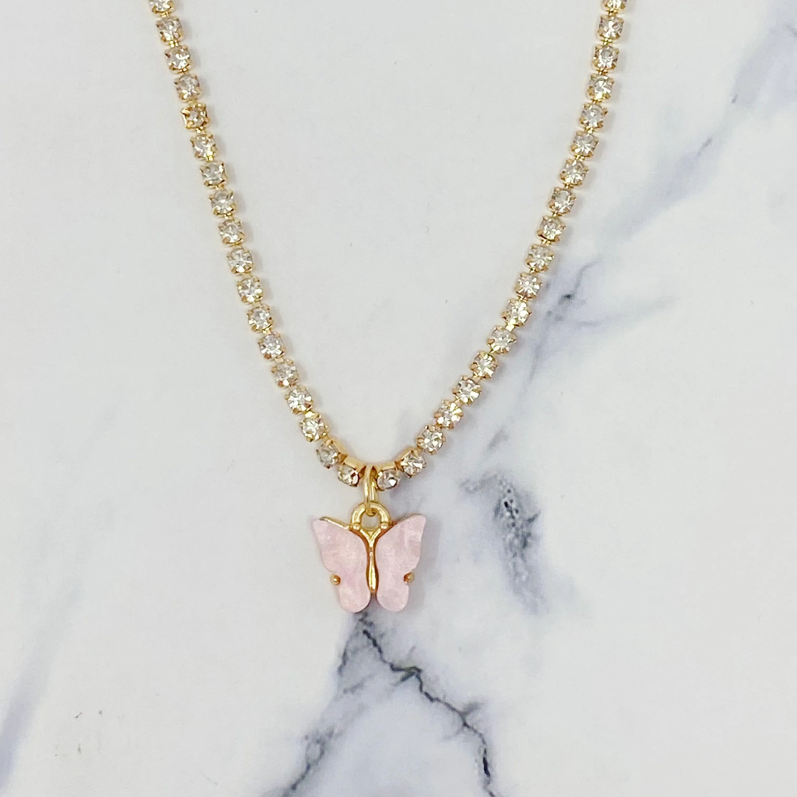 Sparkly Miranda Butterfly Anklet