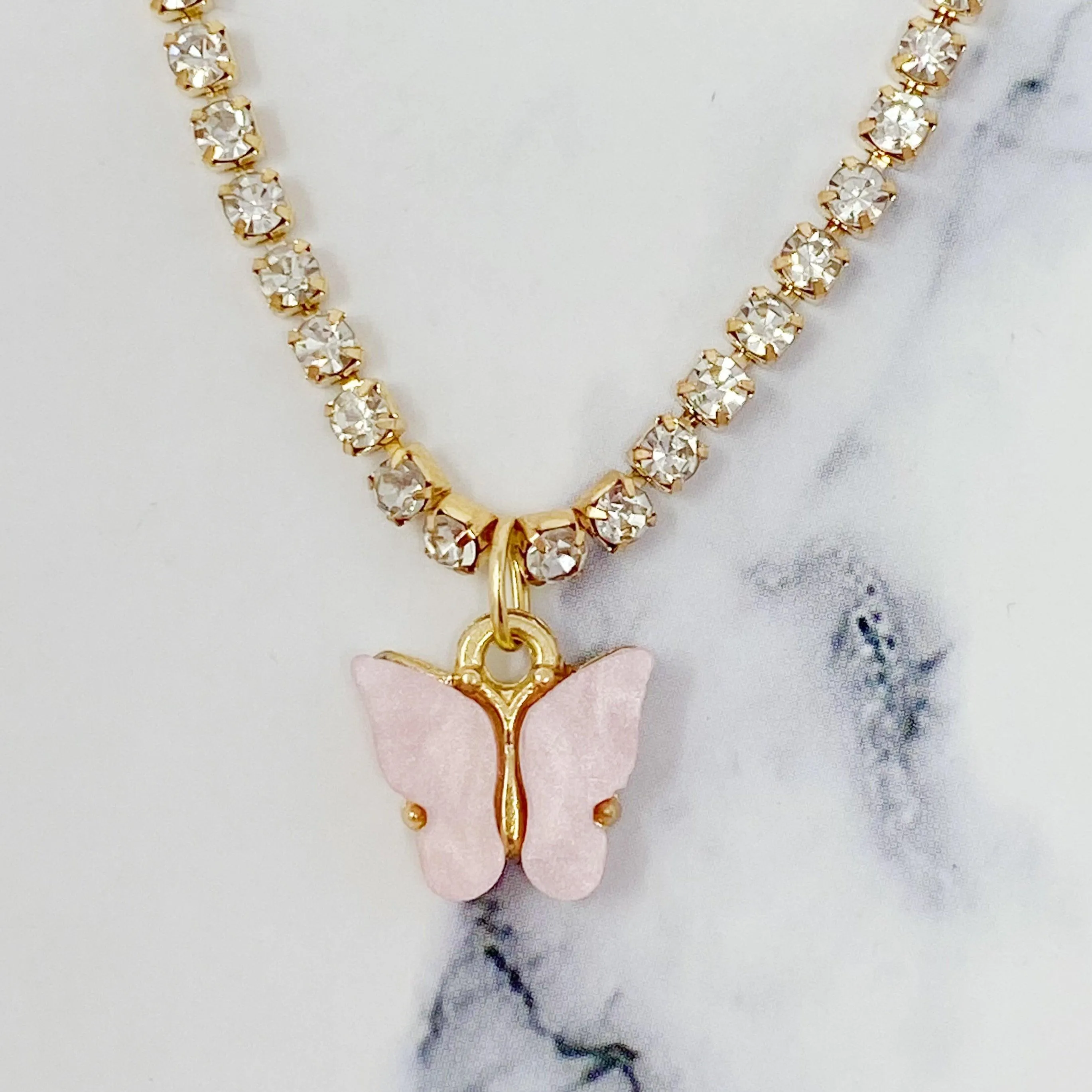 Sparkly Miranda Butterfly Anklet
