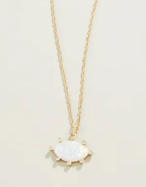 Spartina Opaline Necklace 18” White/Crystal