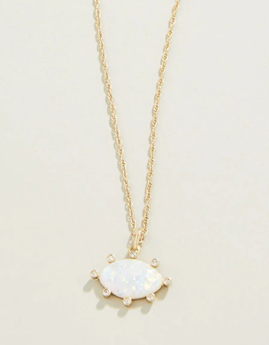 Spartina Opaline Necklace 18” White/Crystal