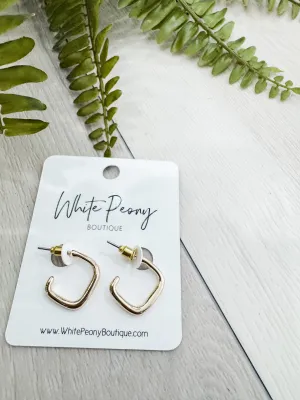 Square Open Hoop Earrings