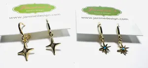 Star Huggie Hoops, Gold Filled Earrings, Hoops