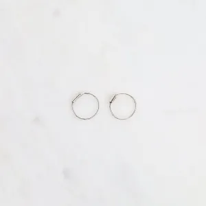 Sterling Silver 8mm Tiny Sleeper Hoops