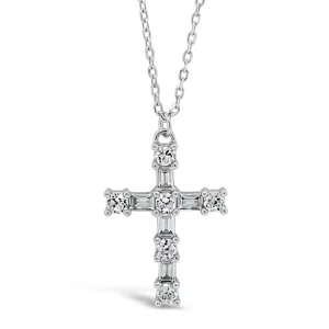 Sterling Silver Dazzling Cross Pendant