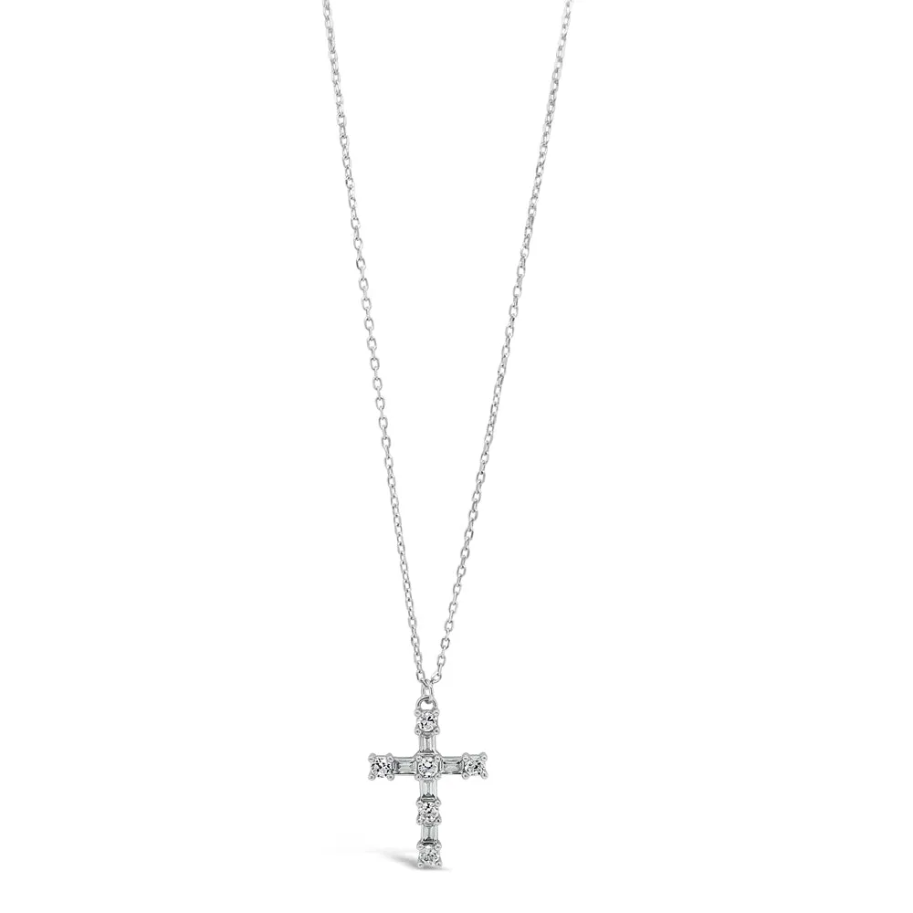 Sterling Silver Dazzling Cross Pendant