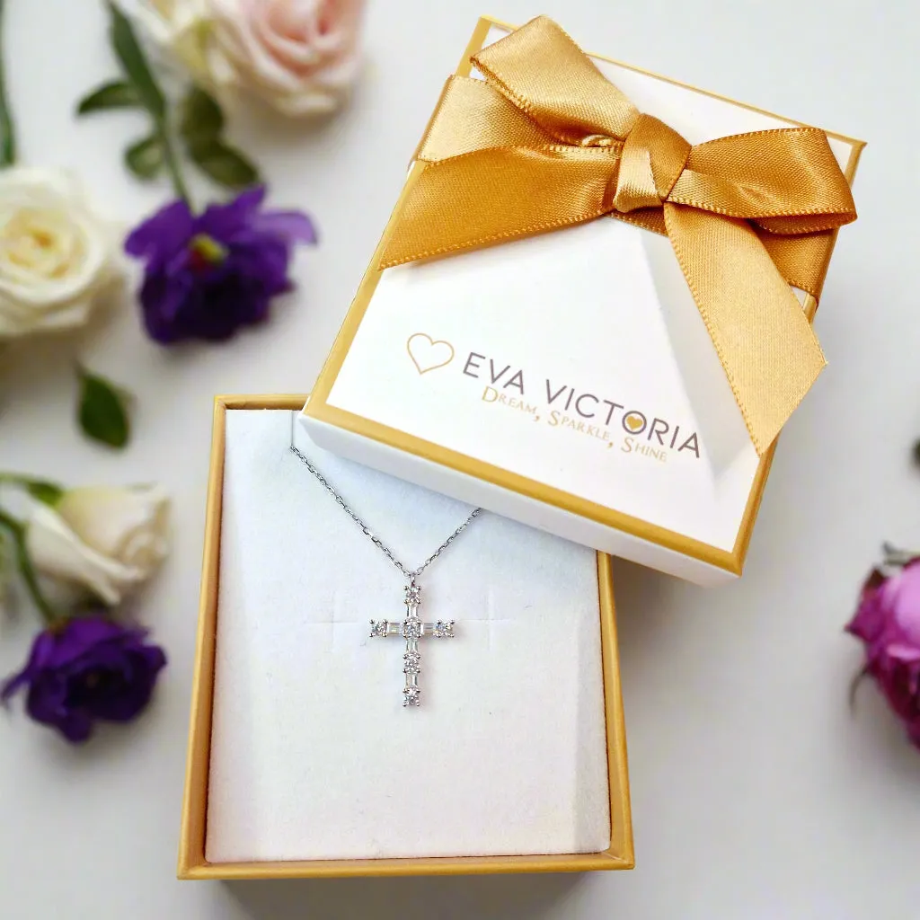 Sterling Silver Dazzling Cross Pendant